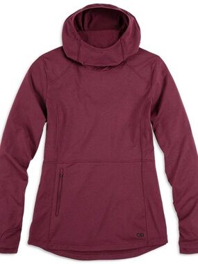 Outdoor Research women's Melody pullover hoodie in a burgundy. Size: Medium